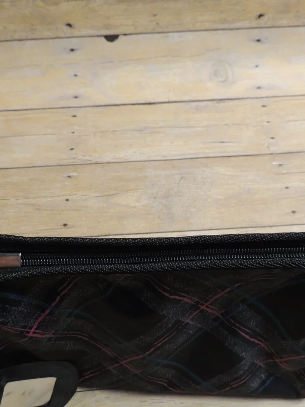 Donna Moore 2-Piece Plaid Makeup Bag Set with Mirror